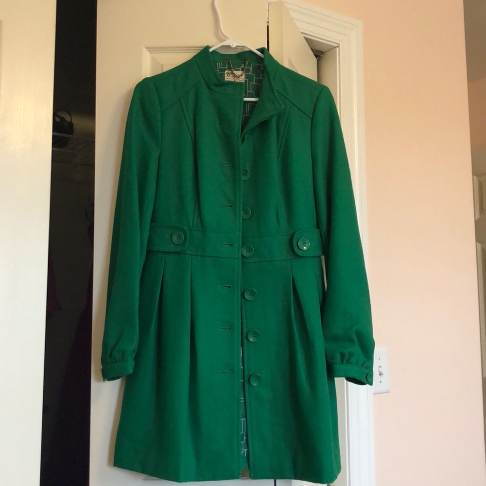 Anthropologie Tulle Wool Coat Size Small